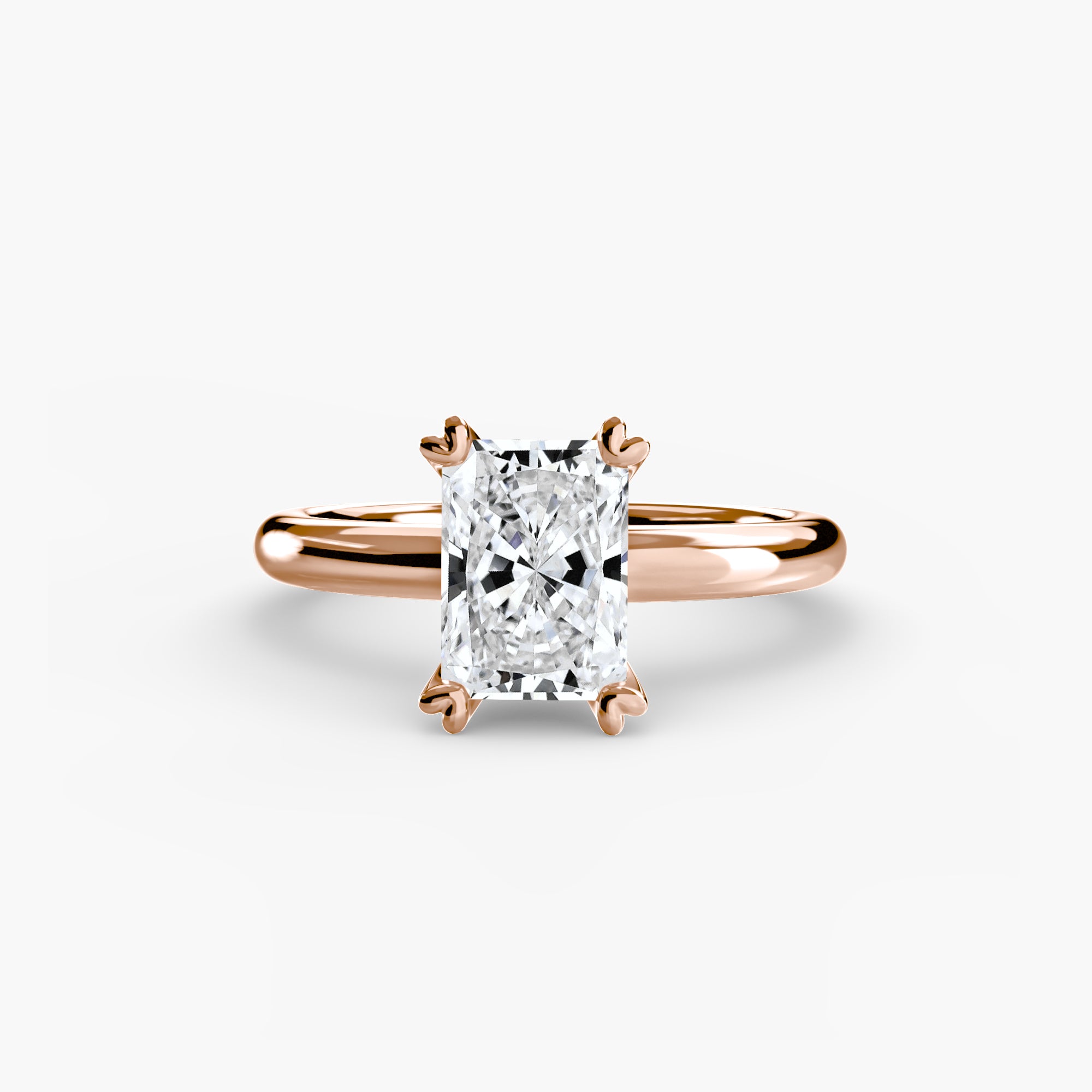 Anello solitario classico — montatura, gambo 2,4 mm