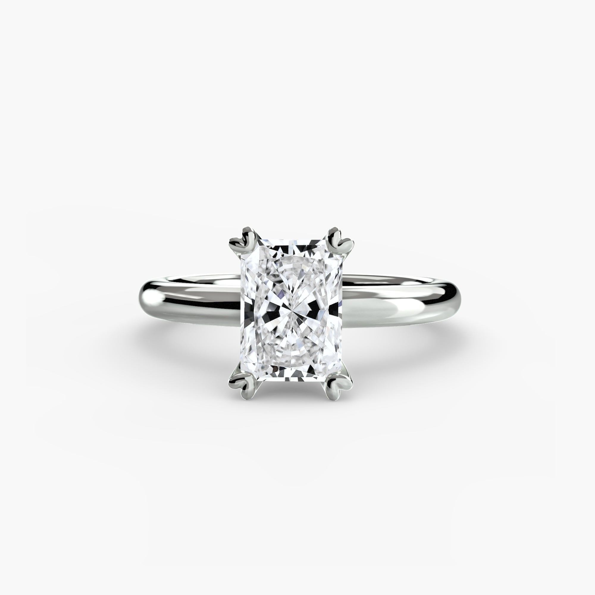 Anello solitario classico — montatura, gambo 2,4 mm