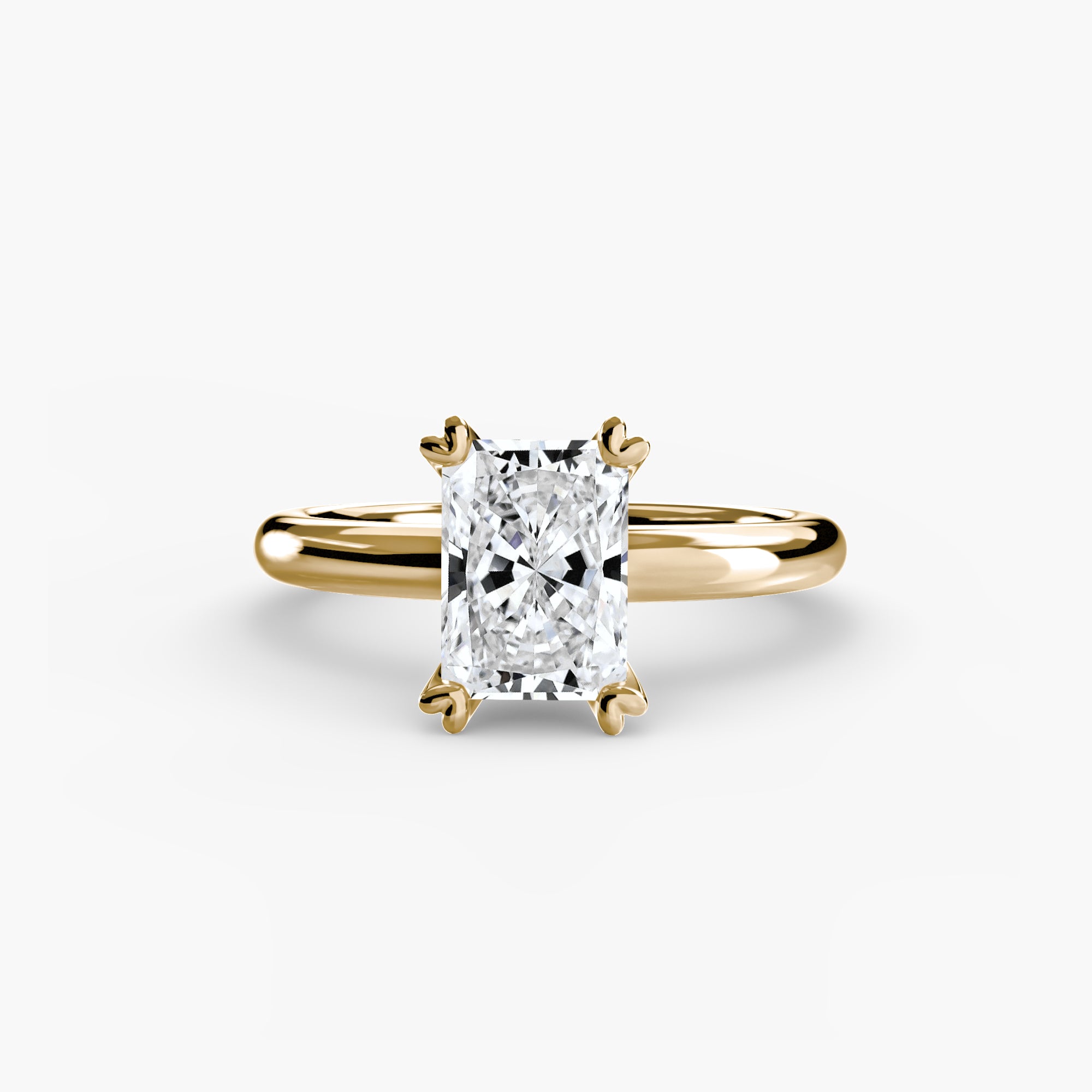 Anello solitario classico — montatura, gambo 2,4 mm