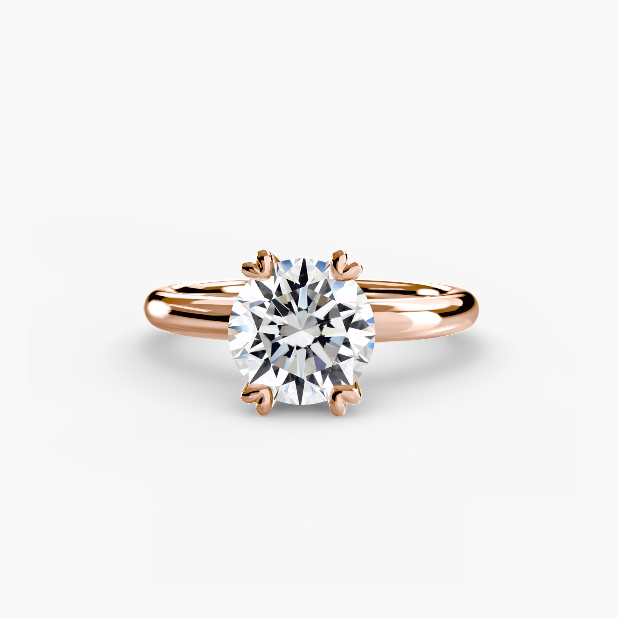 Anello solitario classico — montatura, gambo 2,4 mm