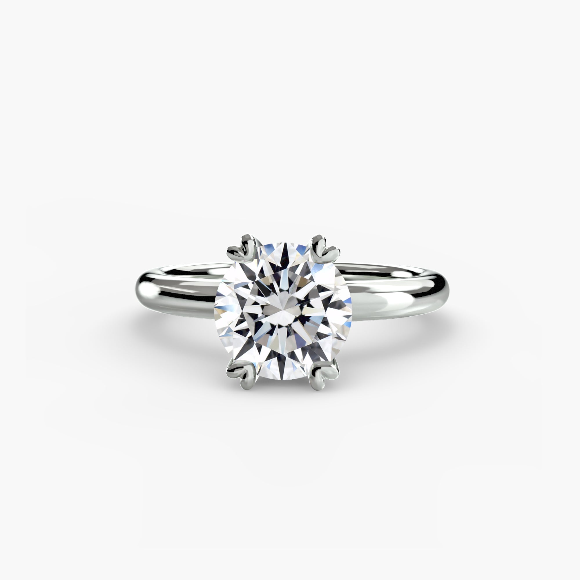 Anello solitario classico — montatura, gambo 2,4 mm