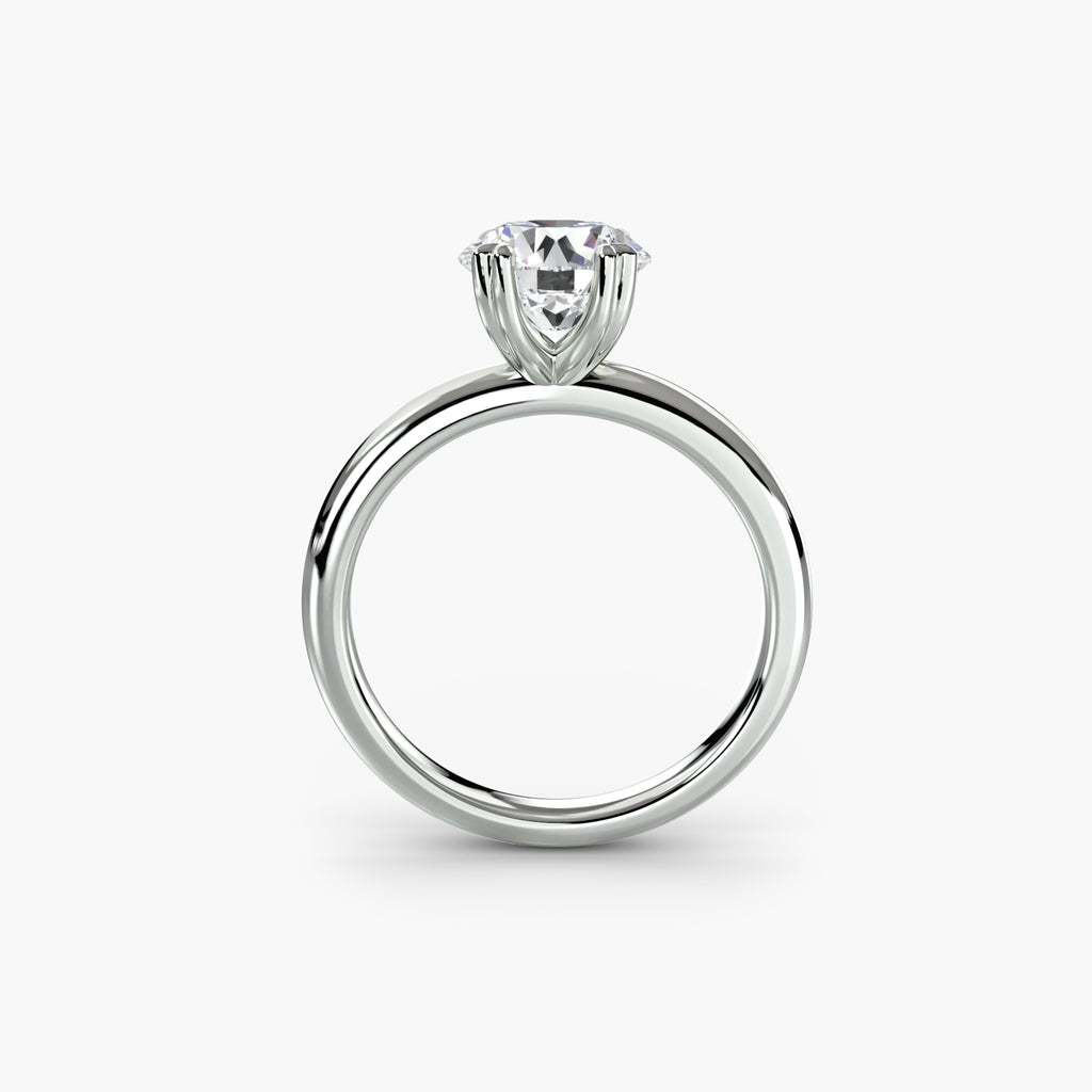 Anello solitario classico — montatura, gambo 2,4 mm