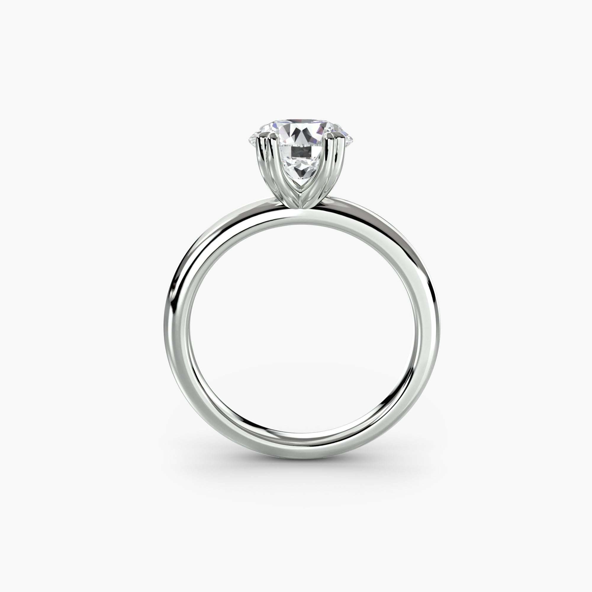 Anello solitario classico — montatura, gambo 2,4 mm