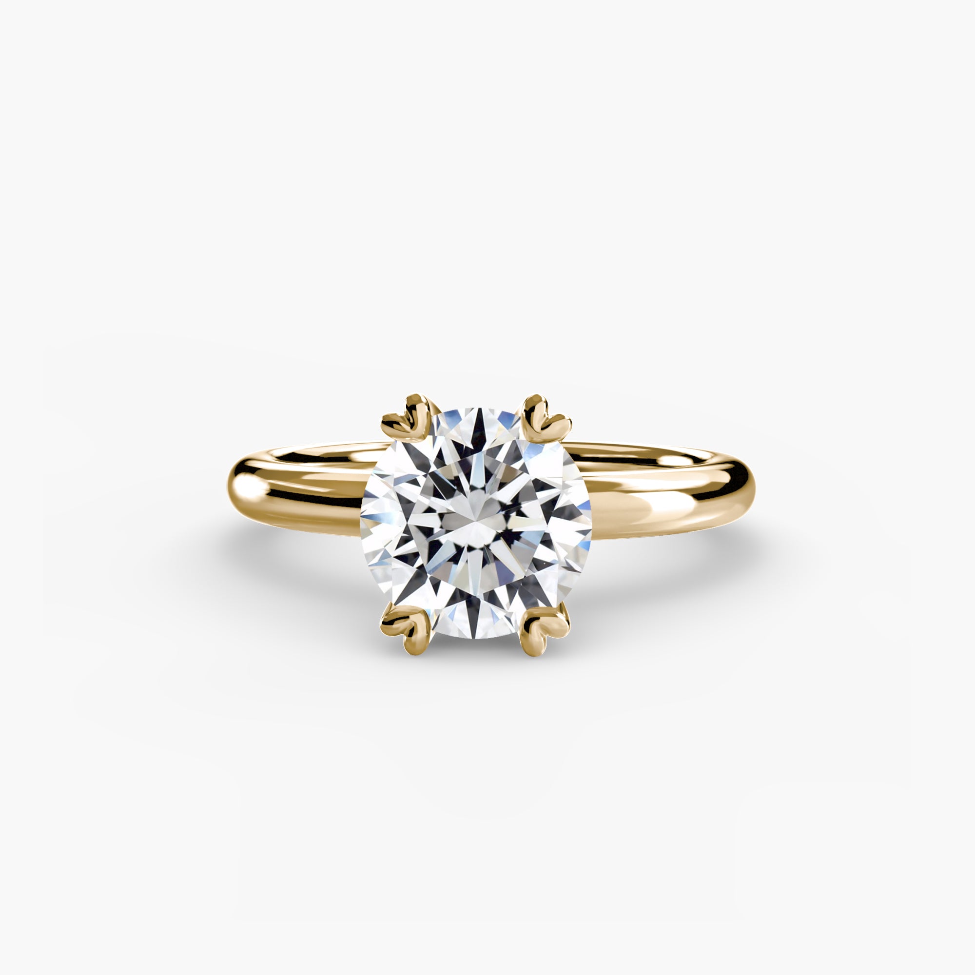 Anello solitario classico — montatura, gambo 2,4 mm