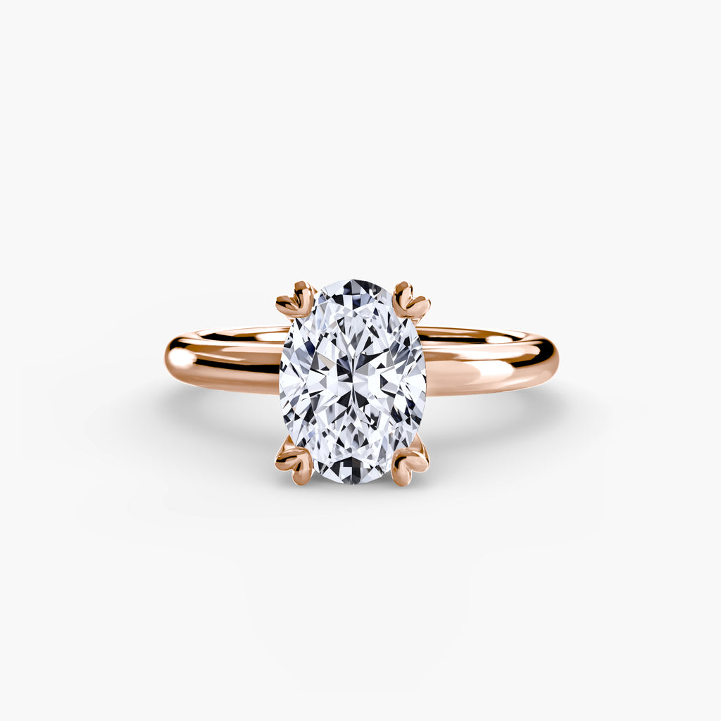 Anello solitario classico — montatura, gambo 2,4 mm