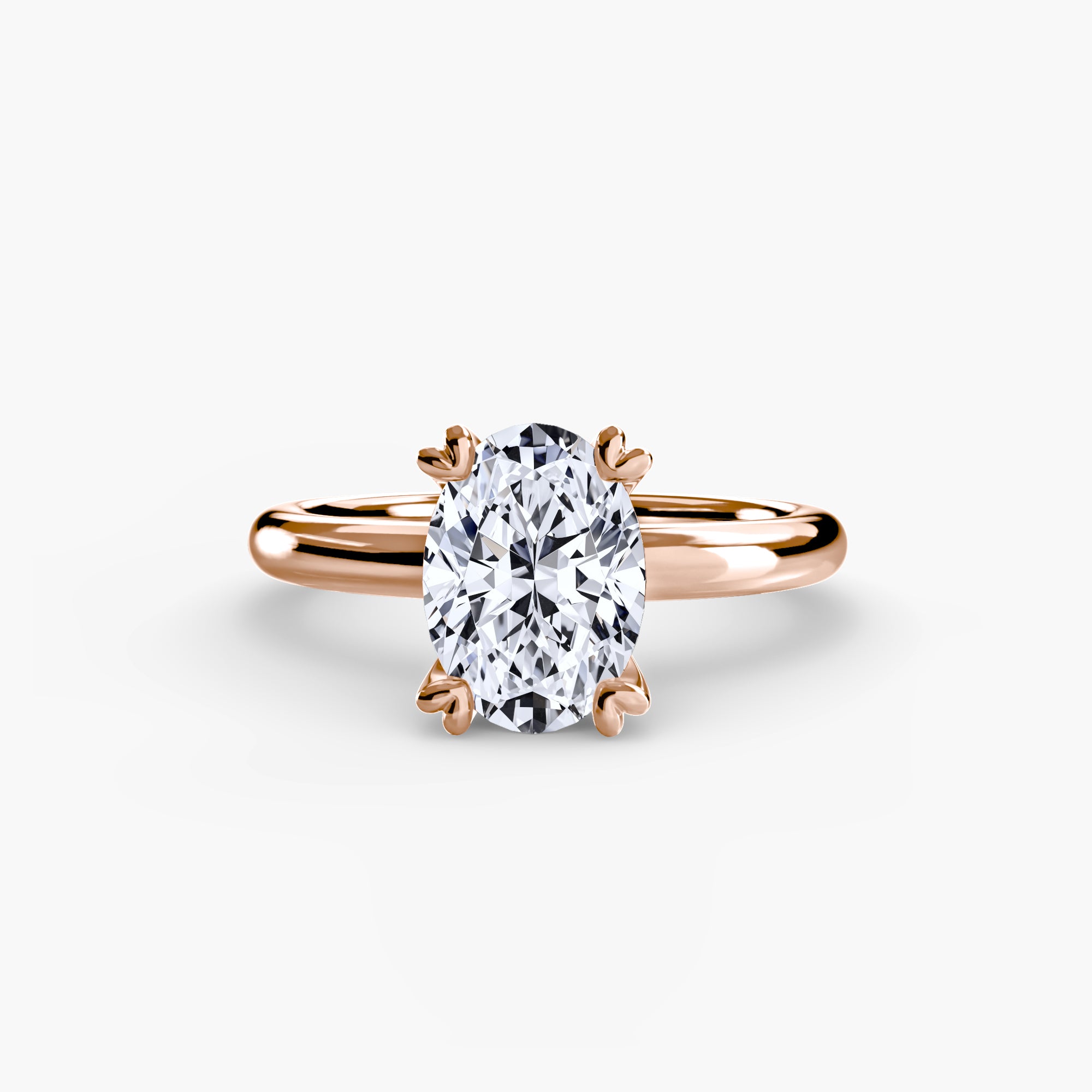 Anello solitario classico — montatura, gambo 2,4 mm
