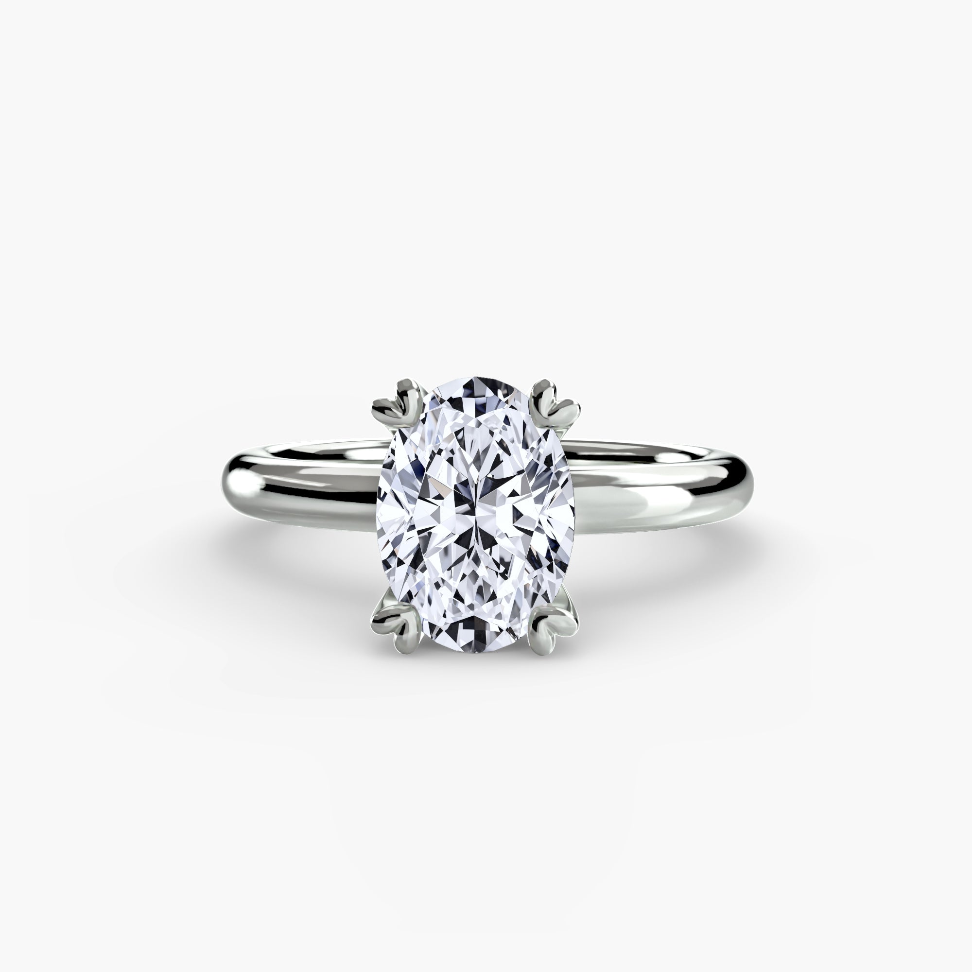 Anello solitario classico — montatura, gambo 2,4 mm