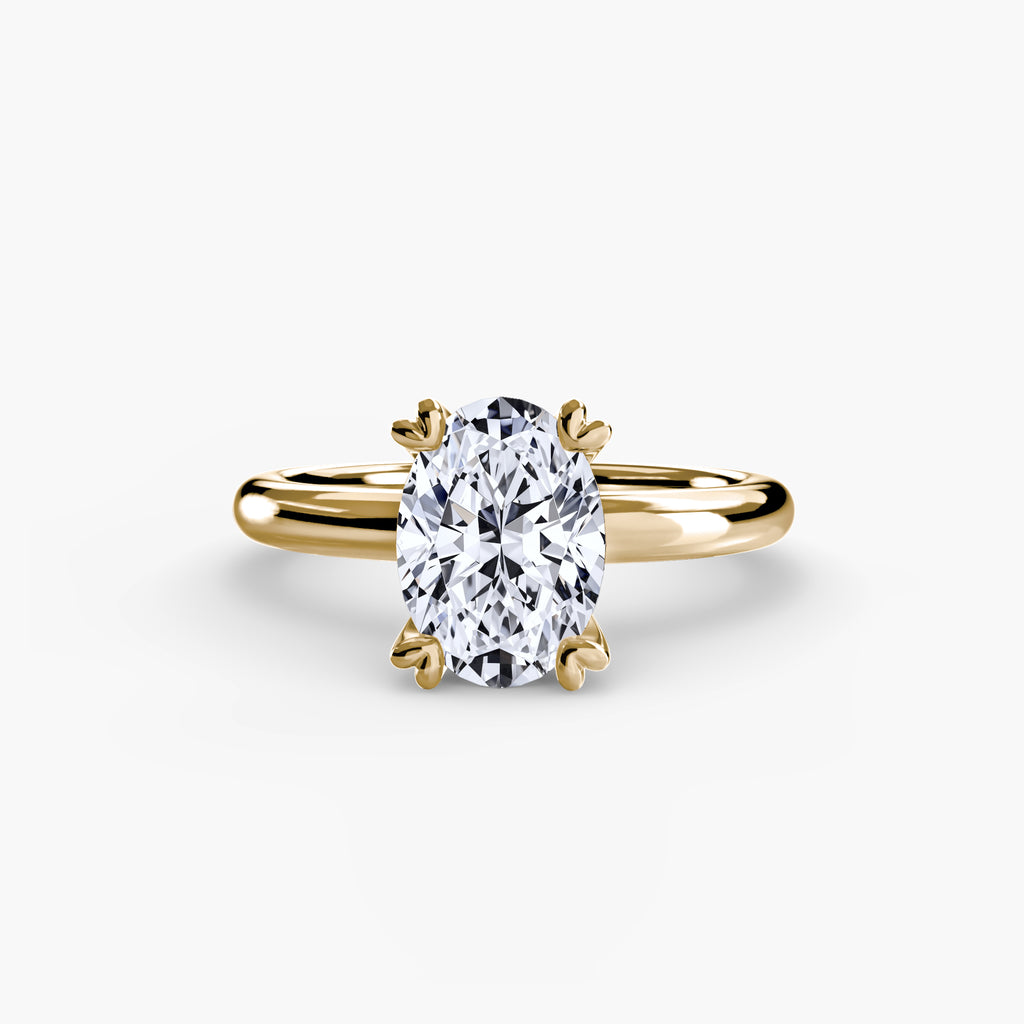 Anello solitario classico — montatura, gambo 2,4 mm