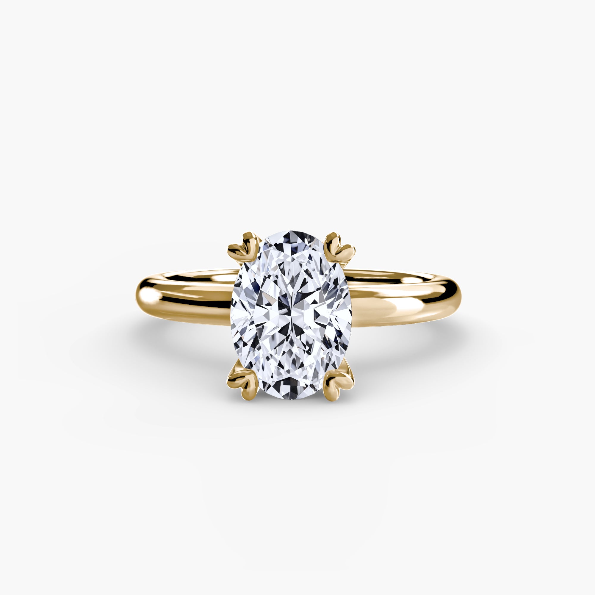 Anello solitario classico — montatura, gambo 2,4 mm