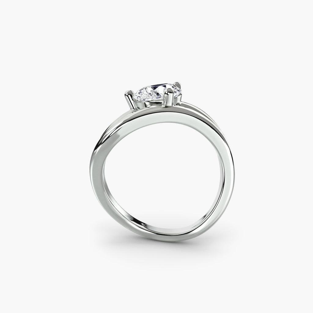 Anello Onda con pavé — montatura, gambo 2,3 mm