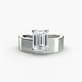 Anello solitario a fascia larga — montatura, 4,0 mm