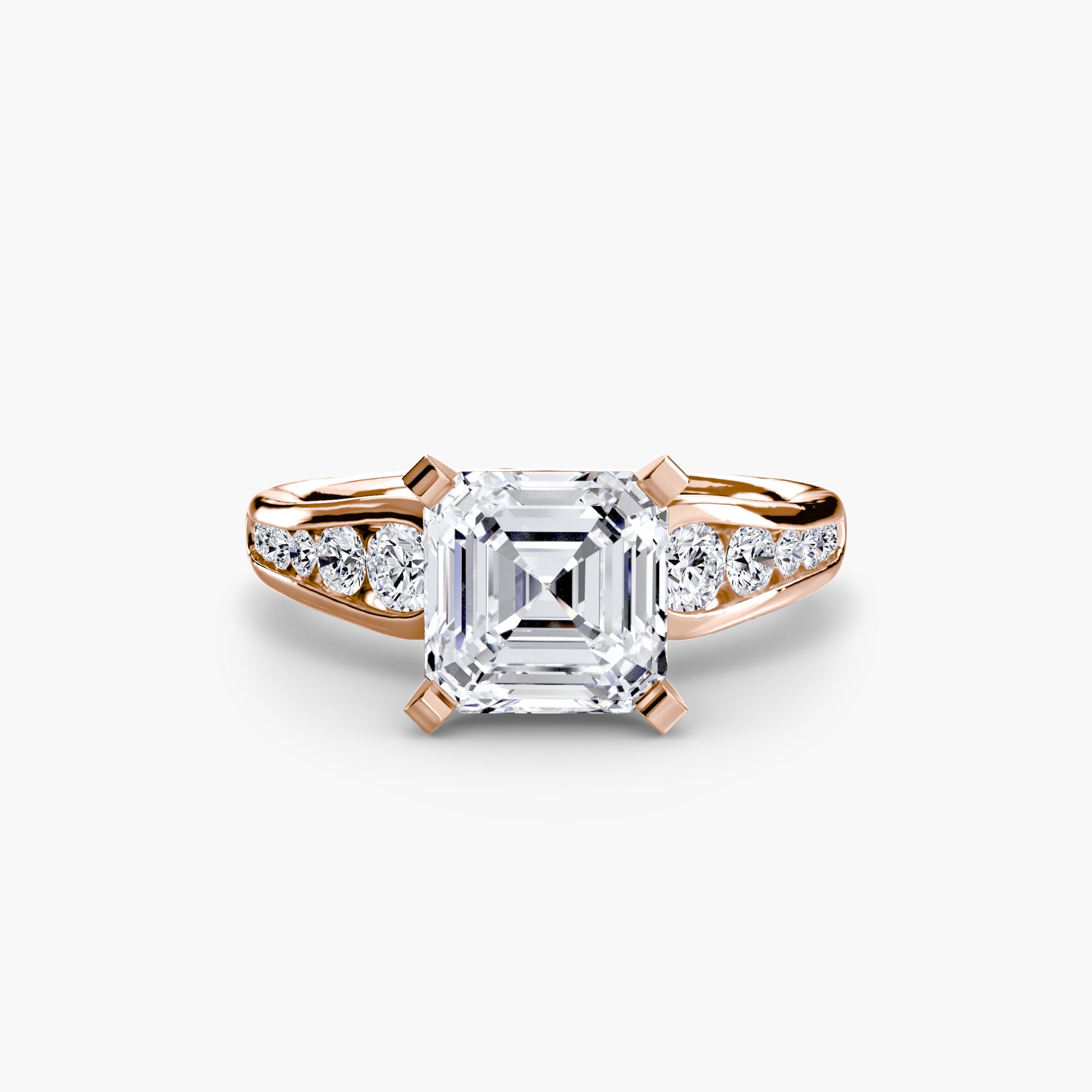 Anello solitario con pavé — montatura, gambo 2,3 mm