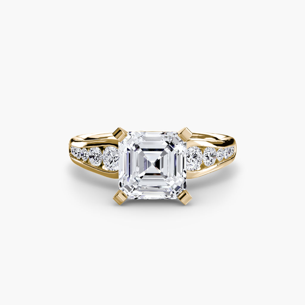 Anello solitario con pavé — montatura, gambo 2,3 mm