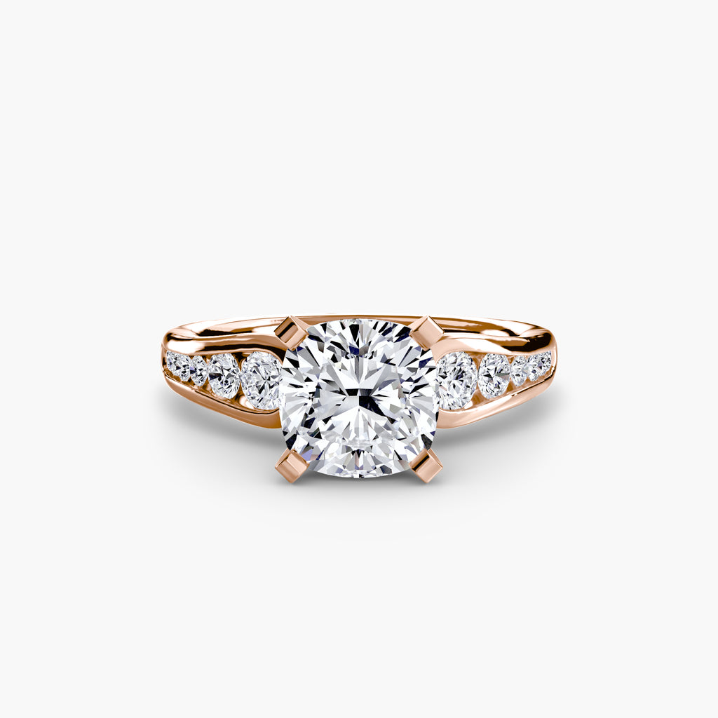 Anello solitario con pavé — montatura, gambo 2,3 mm
