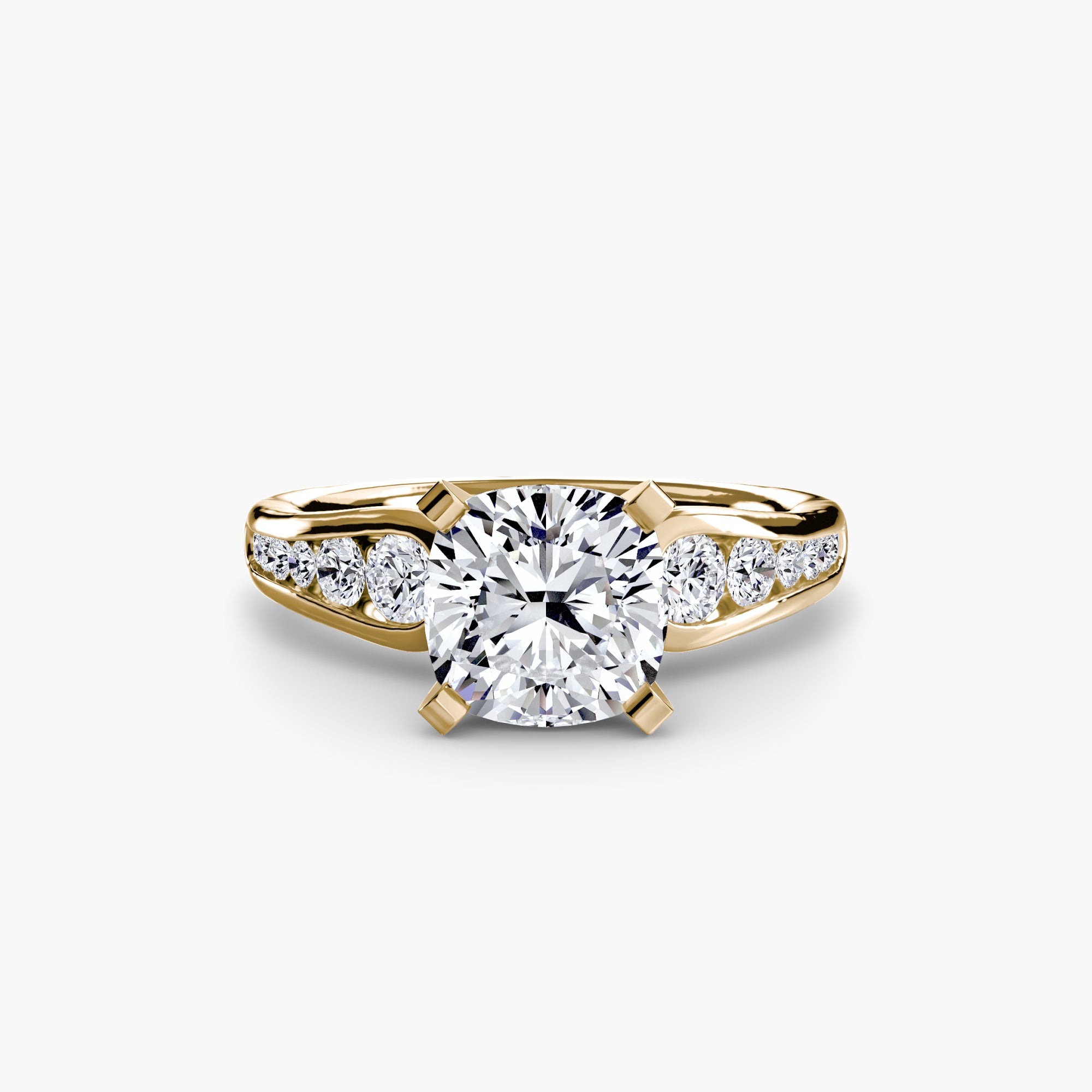 Anello solitario con pavé — montatura, gambo 2,3 mm