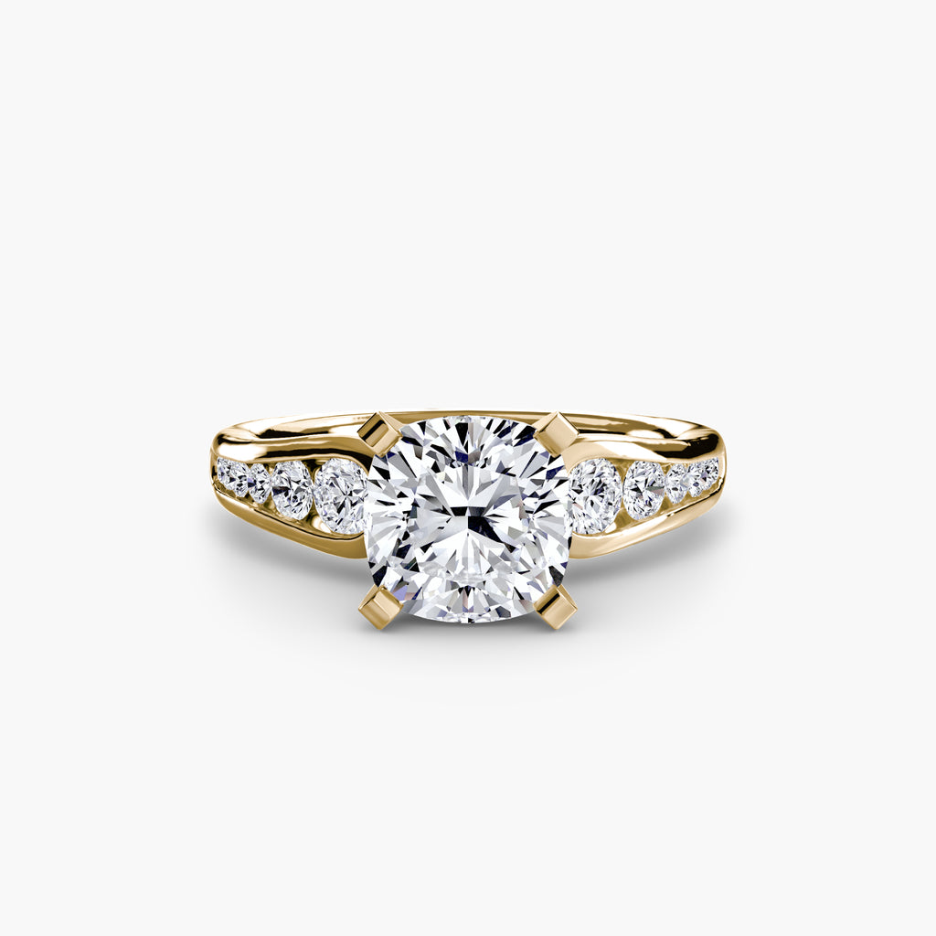 Anello solitario con pavé — montatura, gambo 2,3 mm