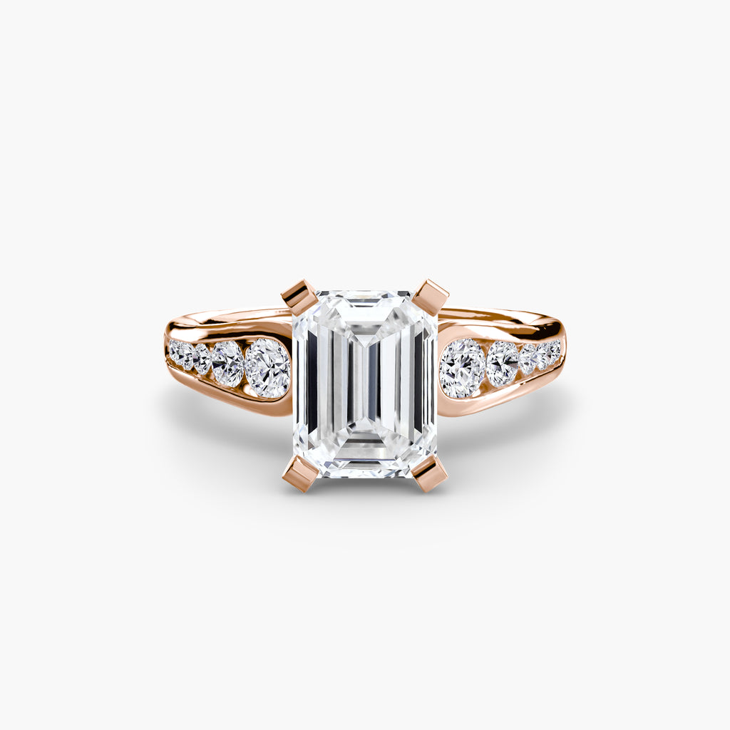 Anello solitario con pavé — montatura, gambo 2,3 mm