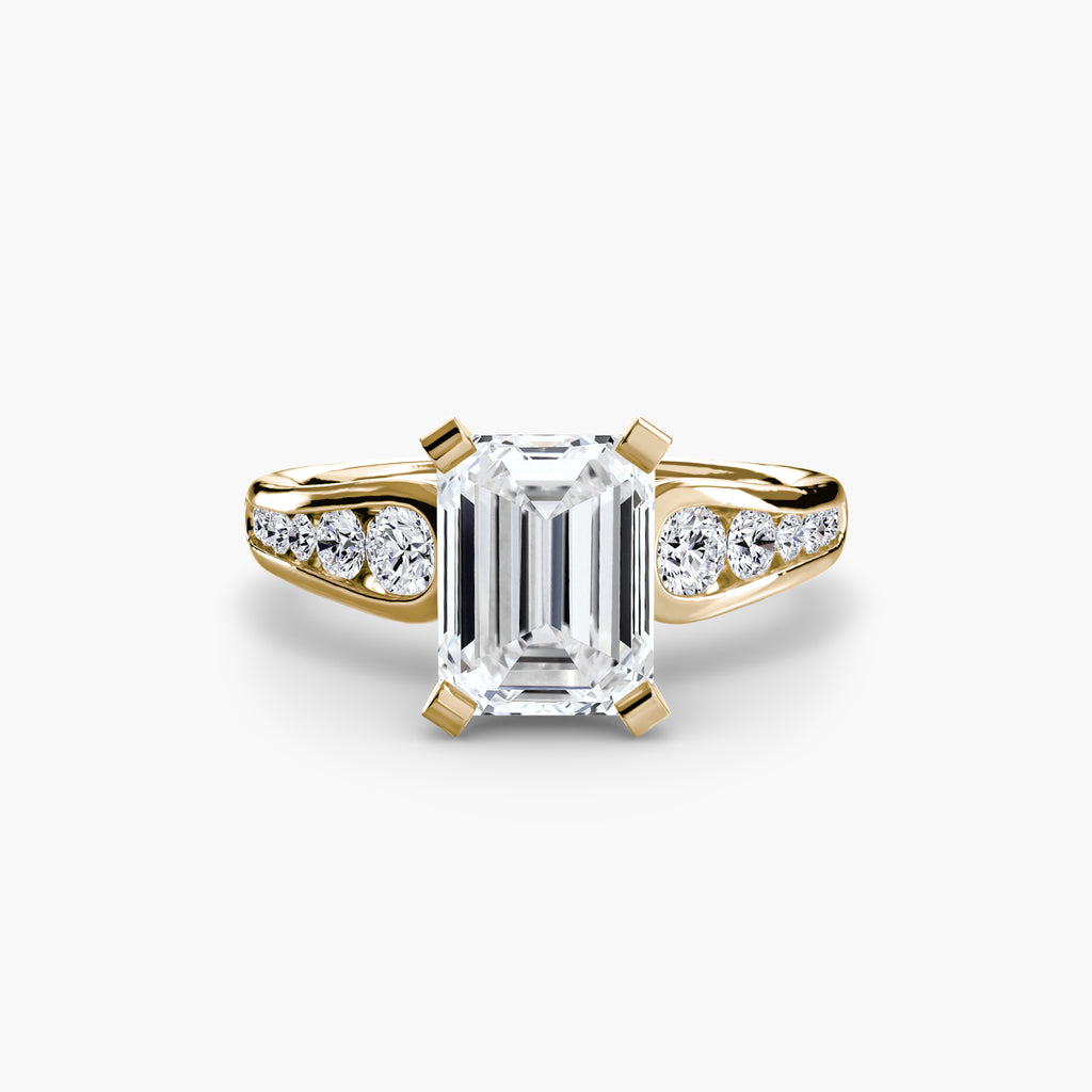 Anello solitario con pavé — montatura, gambo 2,3 mm