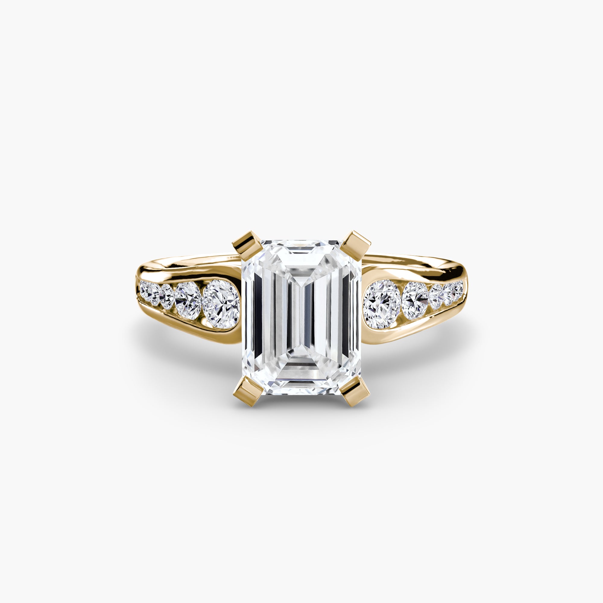Anello solitario con pavé — montatura, gambo 2,3 mm