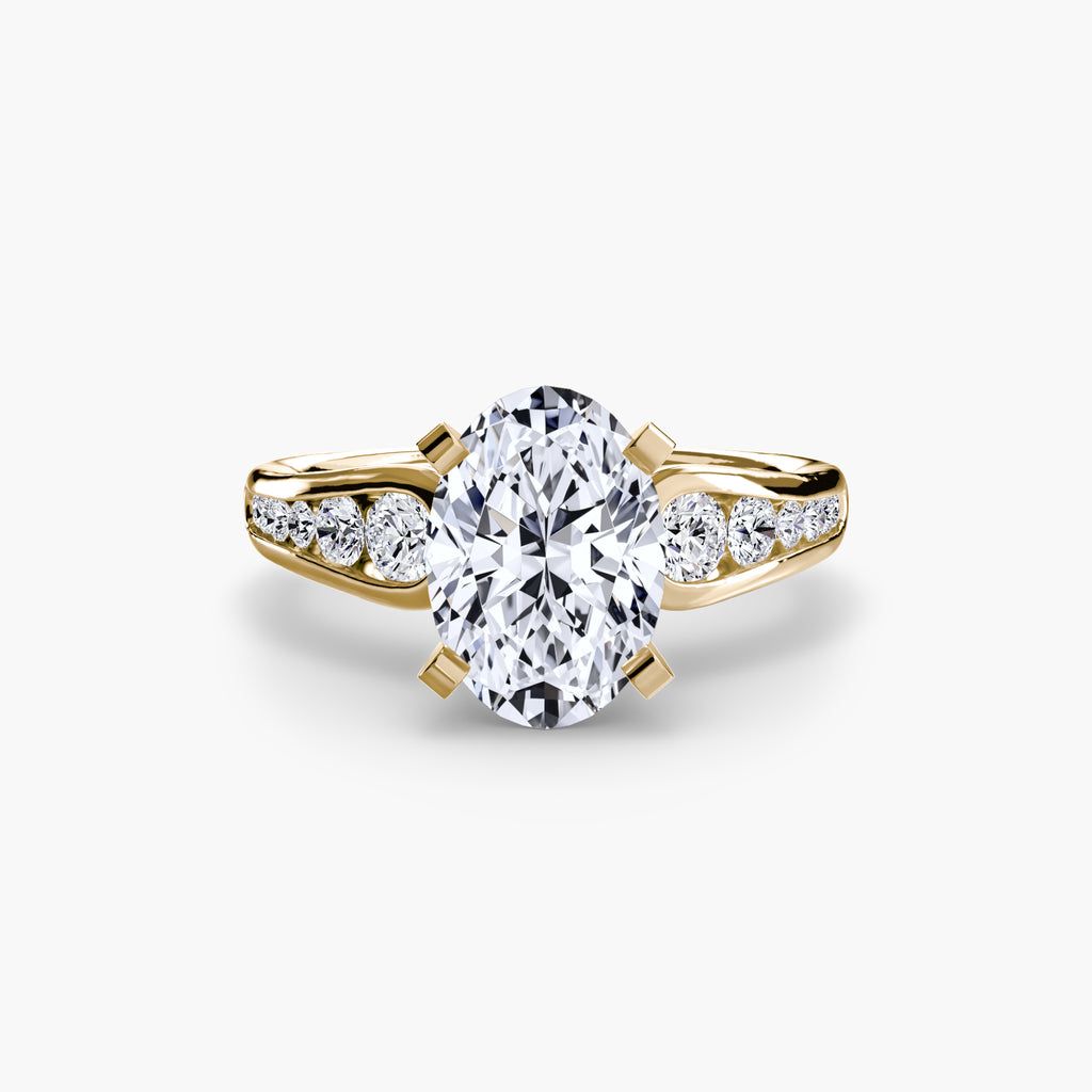 Anello solitario con pavé — montatura, gambo 2,3 mm