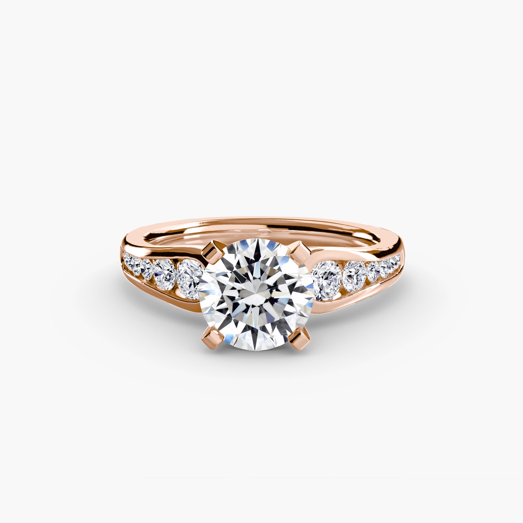 Anello solitario con pavé — montatura, gambo 2,3 mm