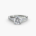Anello solitario con pavé — montatura, gambo 2,3 mm