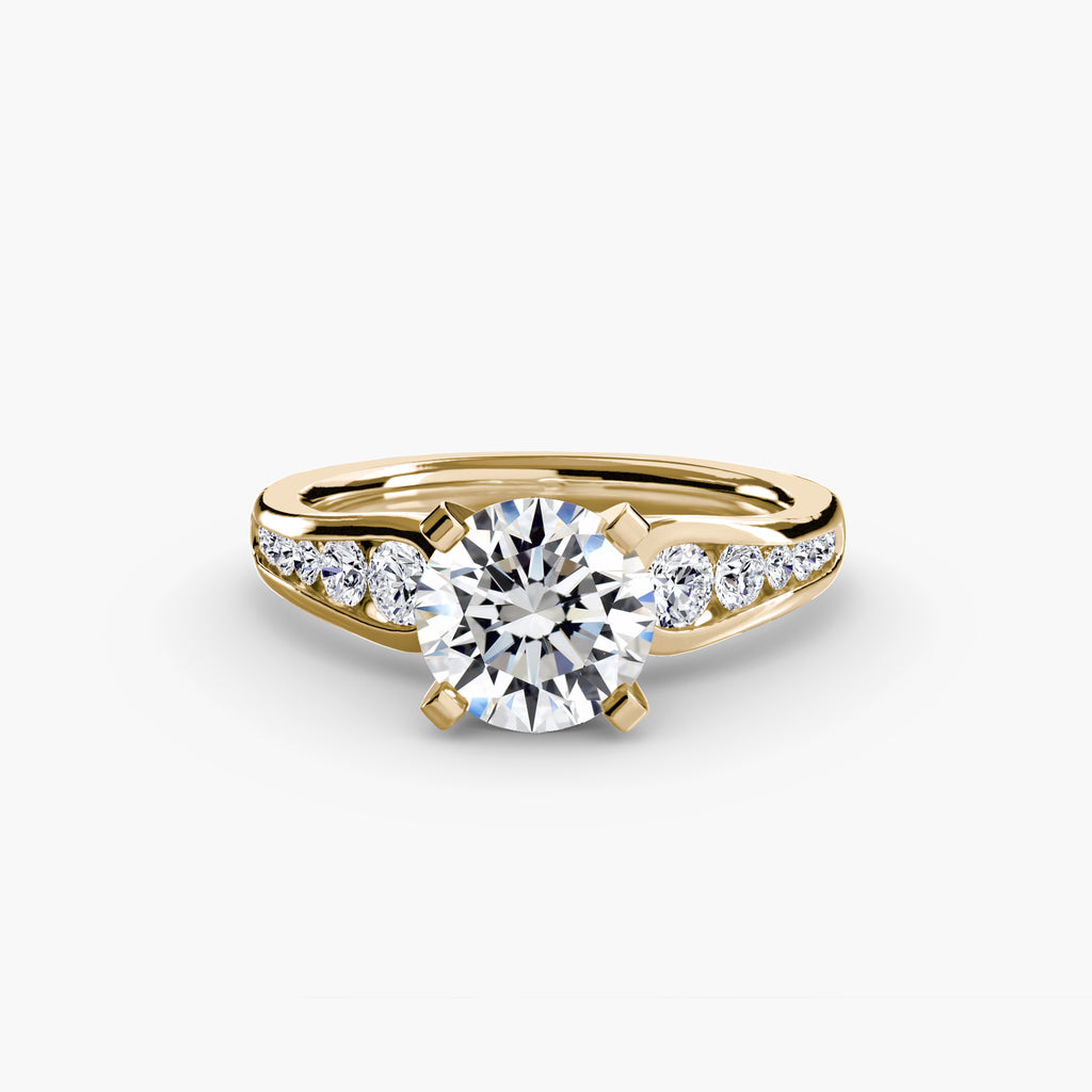 Anello solitario con pavé — montatura, gambo 2,3 mm