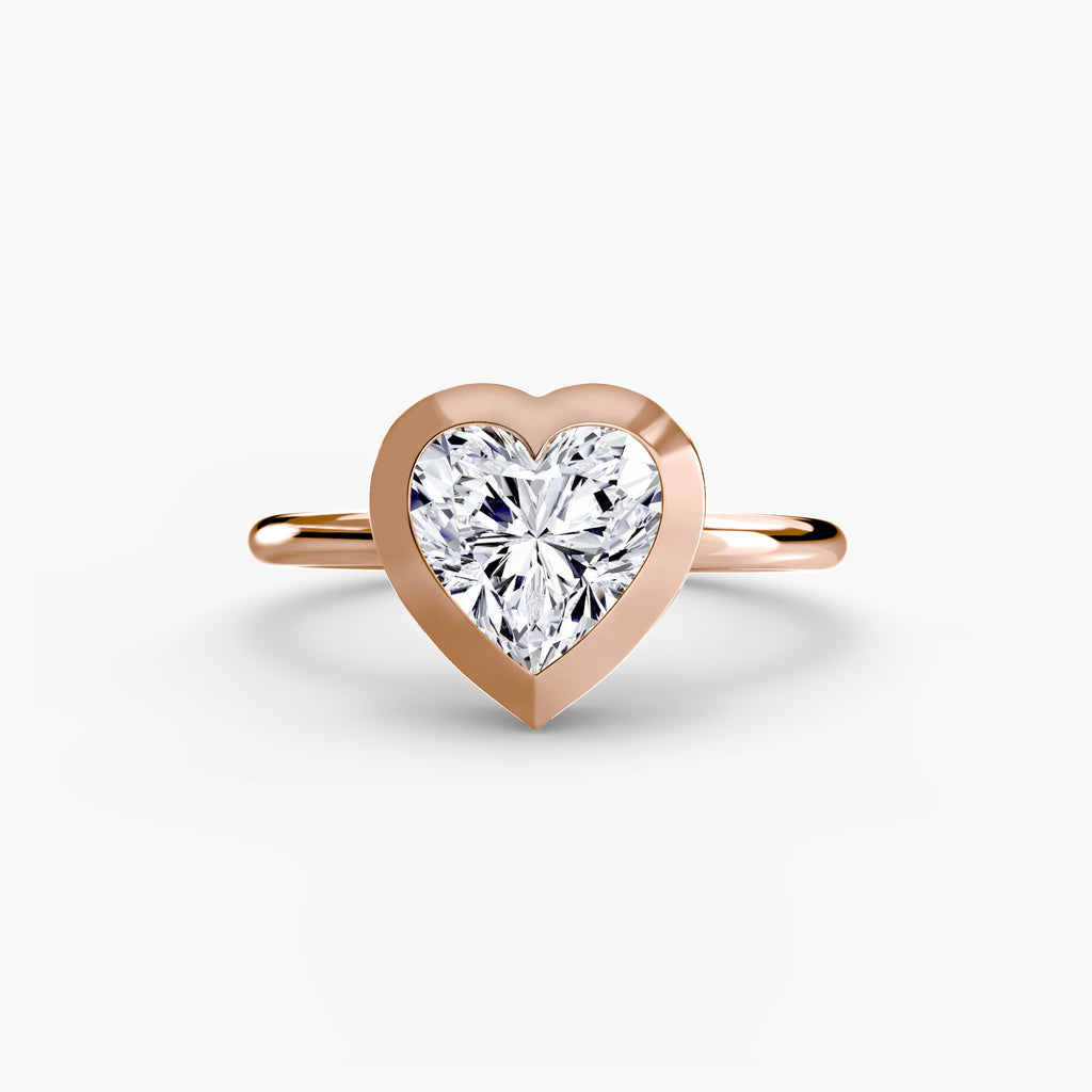 Anello solitario con castone bezel — montatura
