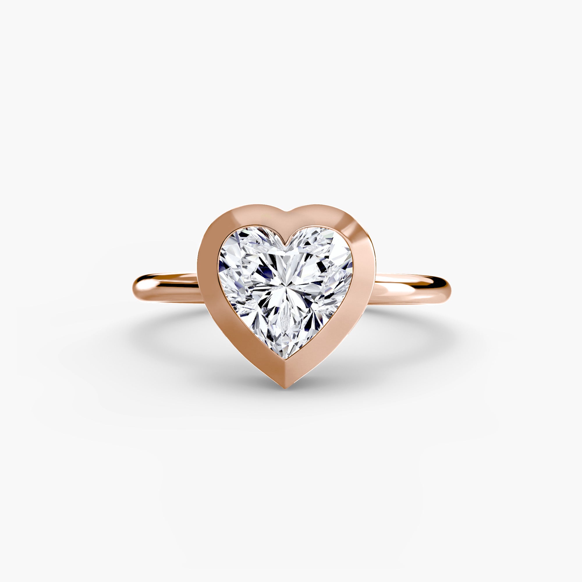 Anello solitario con castone bezel — montatura