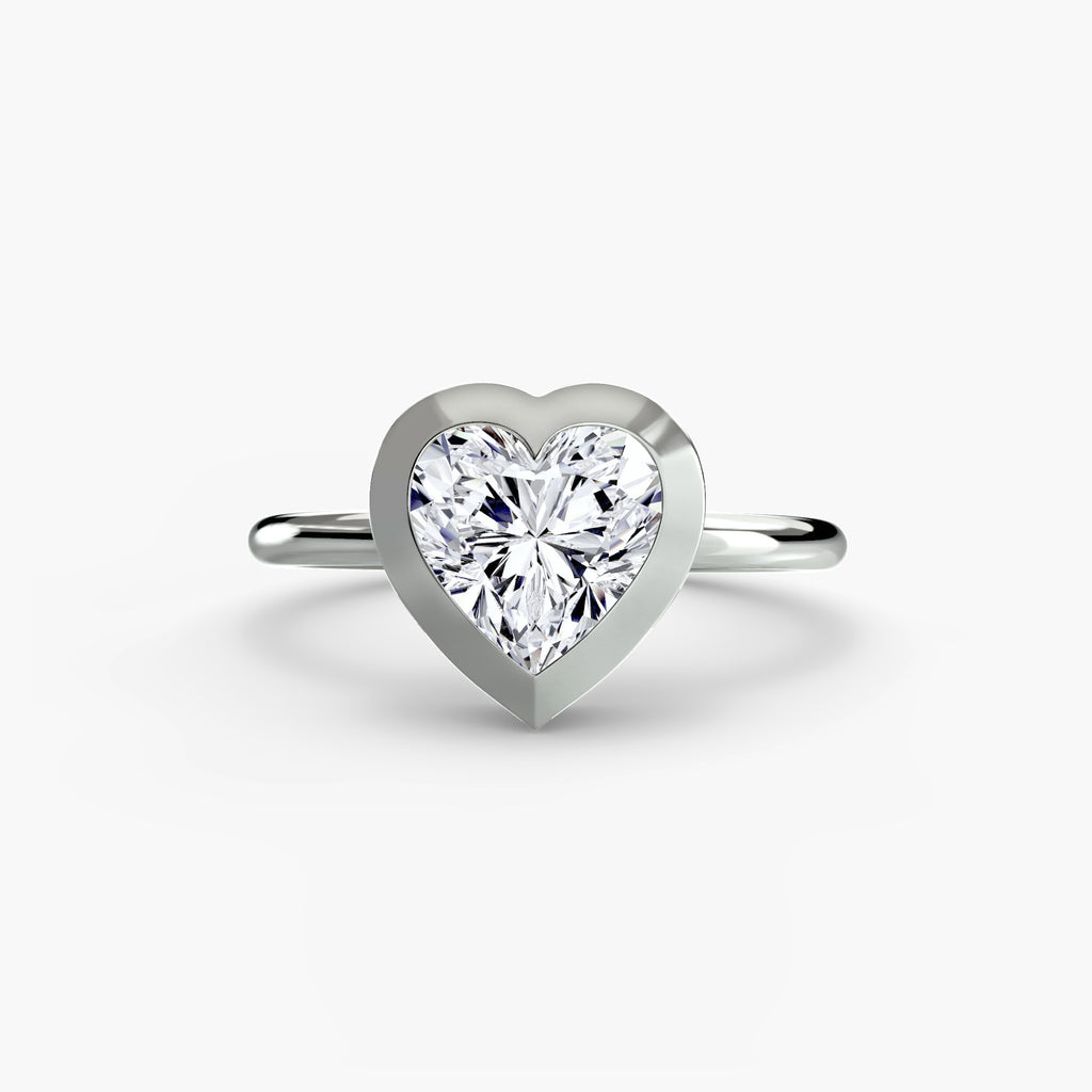 Anello solitario con castone bezel — montatura