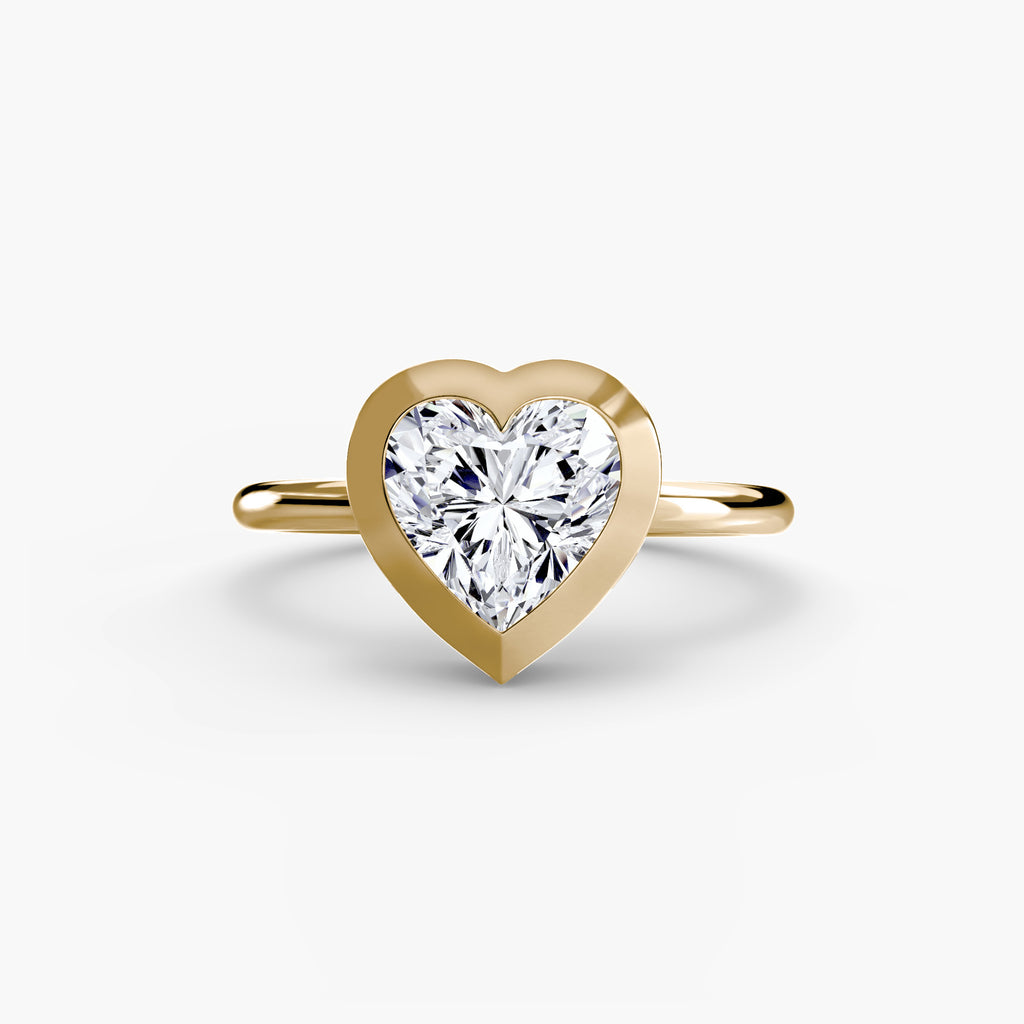 Anello solitario con castone bezel — montatura