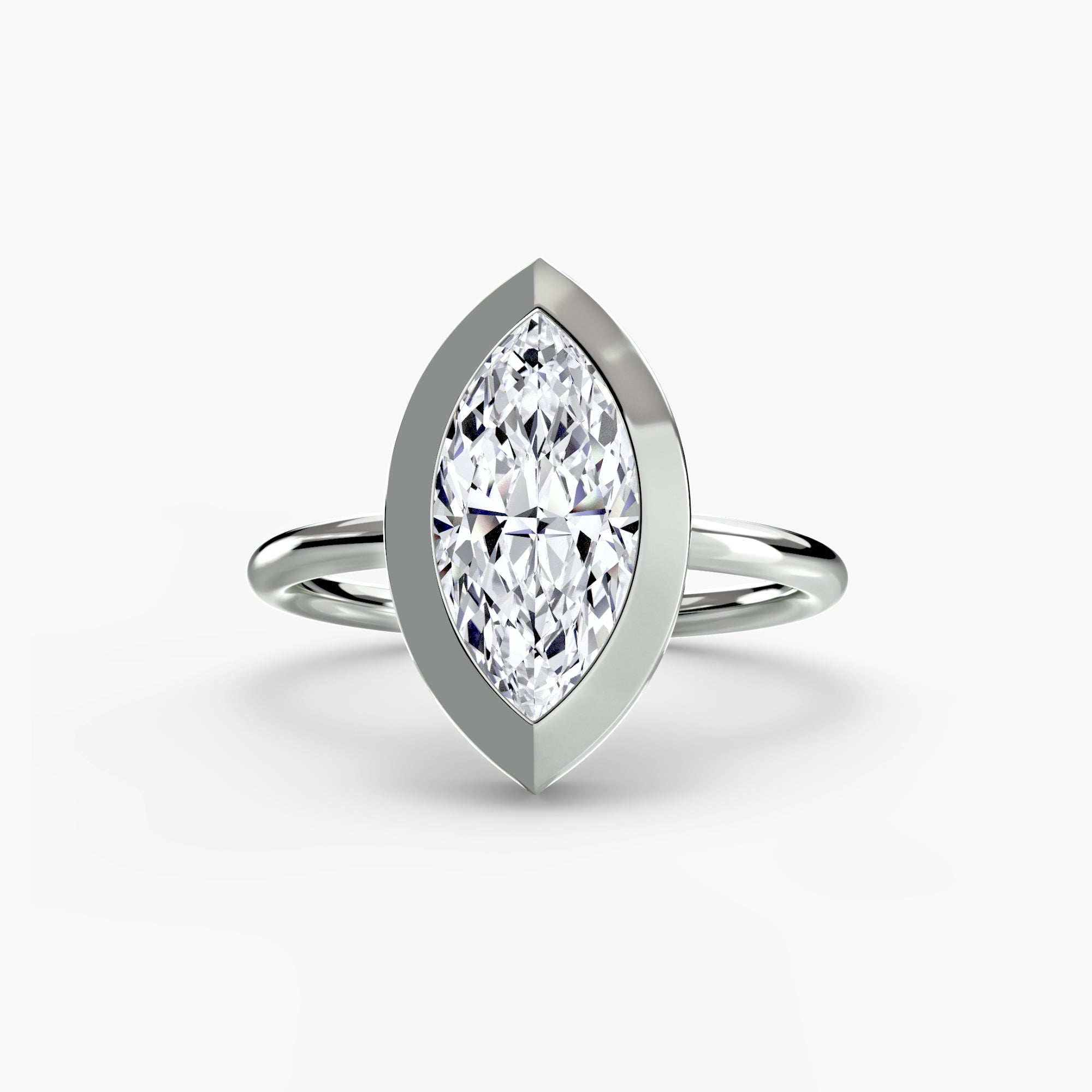 Anello solitario con castone bezel — montatura