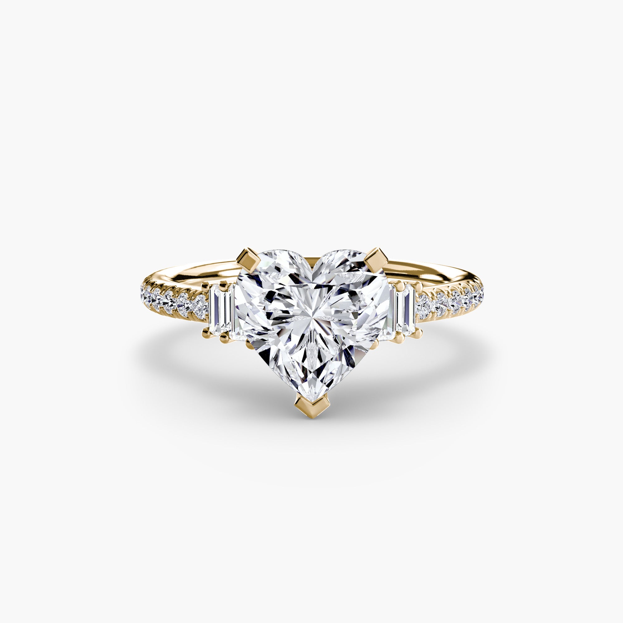 Anello solitario con pavé — montatura, gambo 2,4 mm