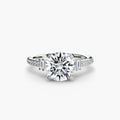 Anello solitario con pavé — montatura, gambo 2,4 mm