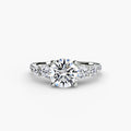 Anello cinque pietre con pavé — montatura