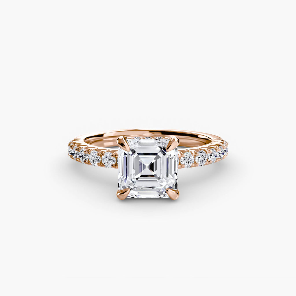 Anello solitario con pavé classico — montatura, 2,3 mm