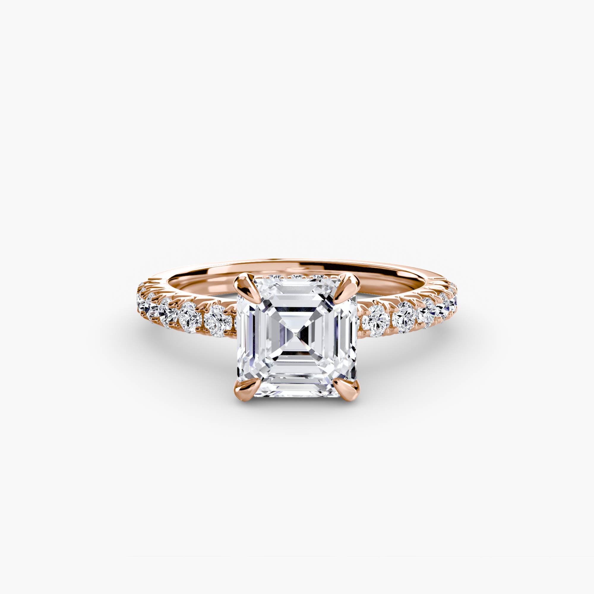 Anello solitario con pavé classico — montatura, 2,3 mm