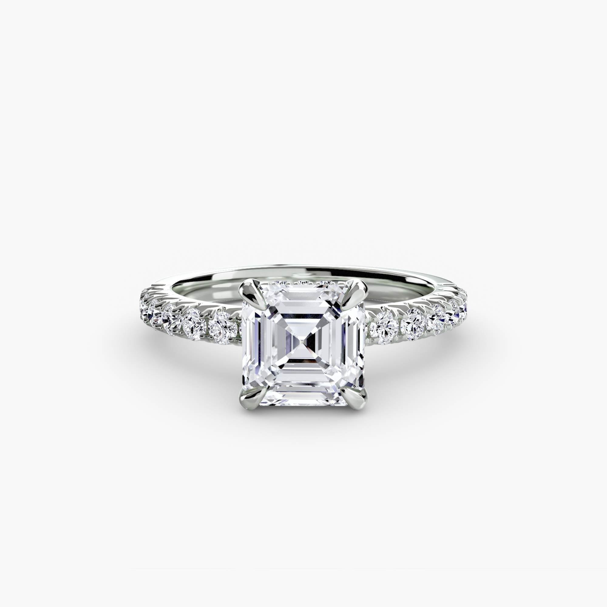 Anello solitario con pavé classico — montatura, 2,3 mm