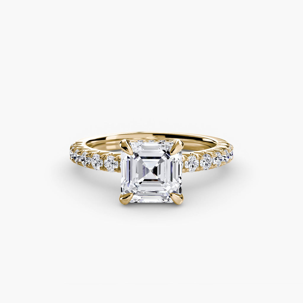 Anello solitario con pavé classico — montatura, 2,3 mm