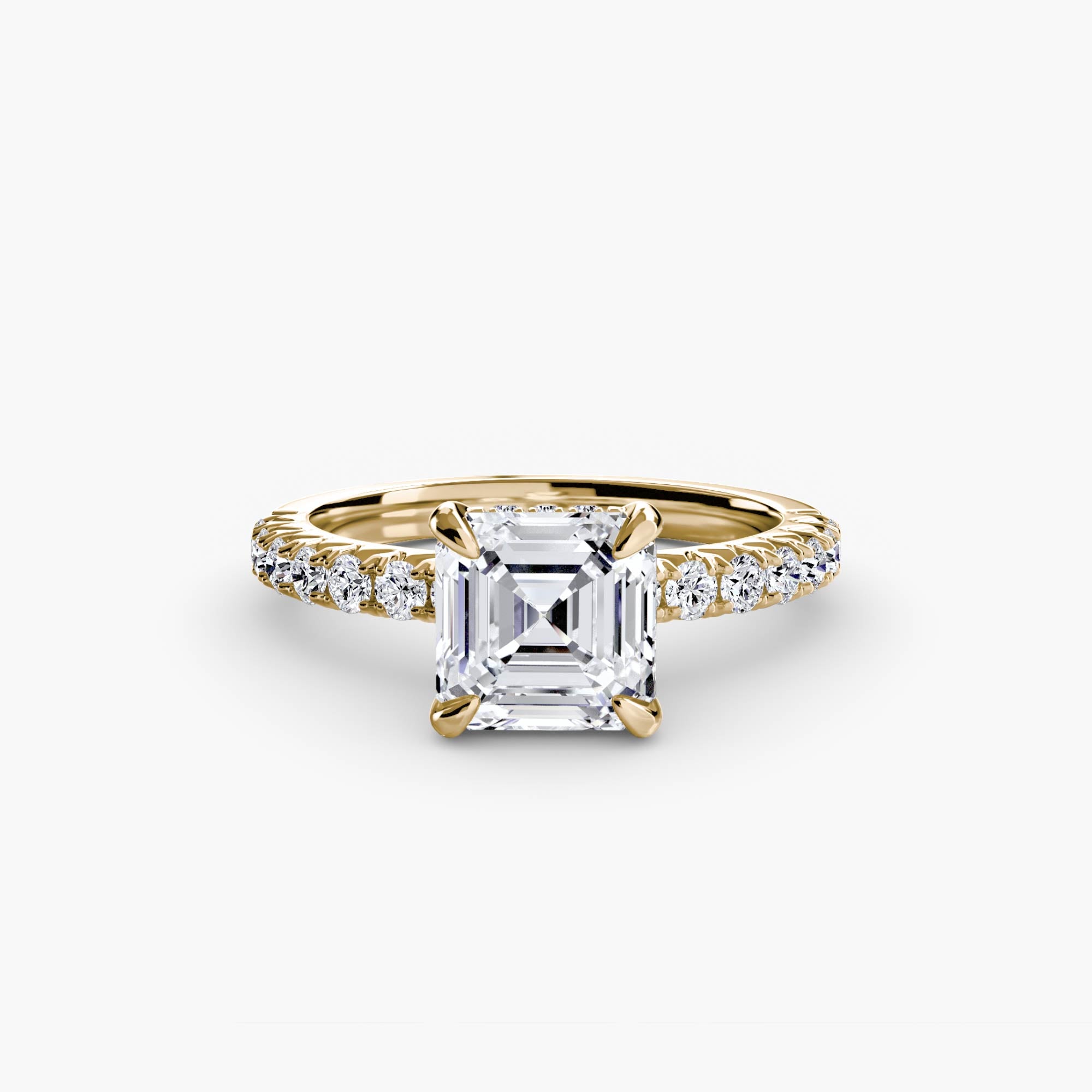 Anello solitario con pavé classico — montatura, 2,3 mm