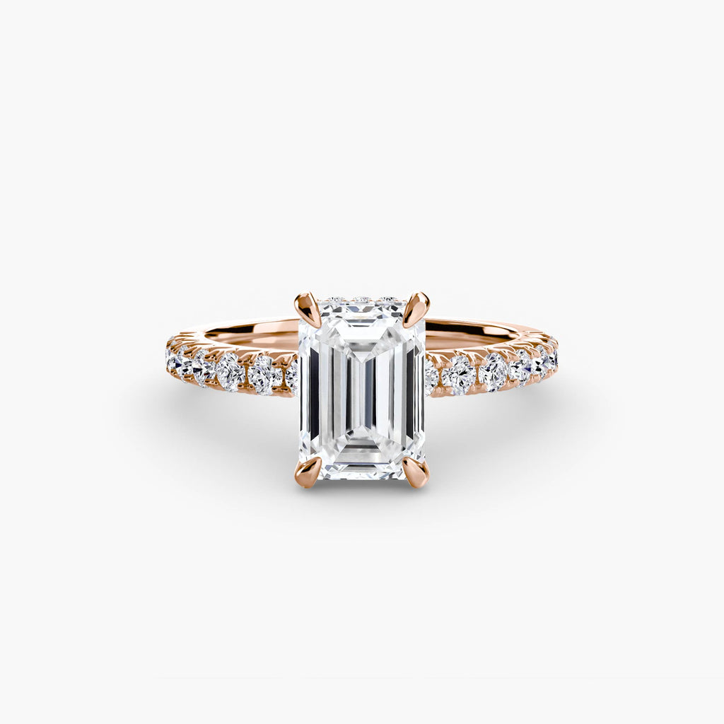 Anello solitario con pavé classico — montatura, 2,3 mm