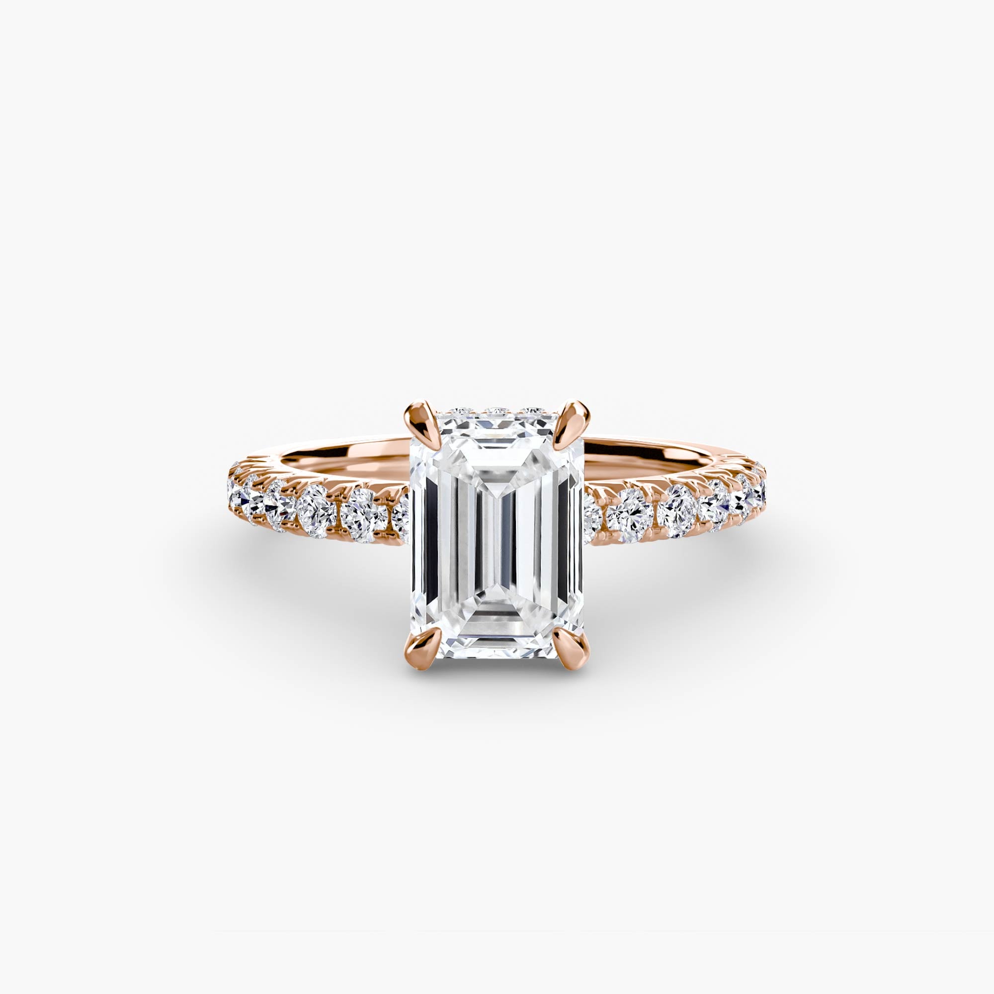 Anello solitario con pavé classico — montatura, 2,3 mm
