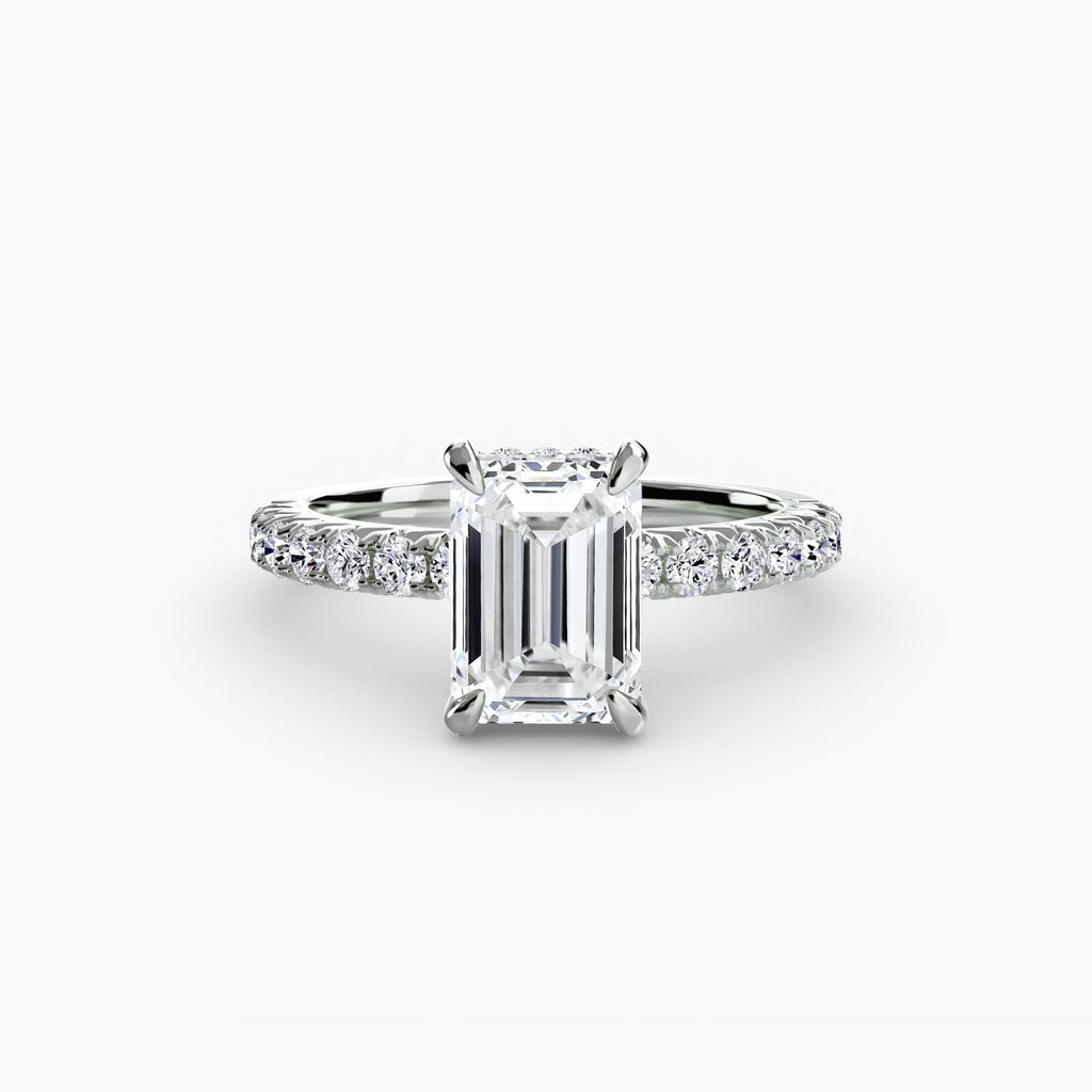 Anello solitario con pavé classico — montatura, 2,3 mm