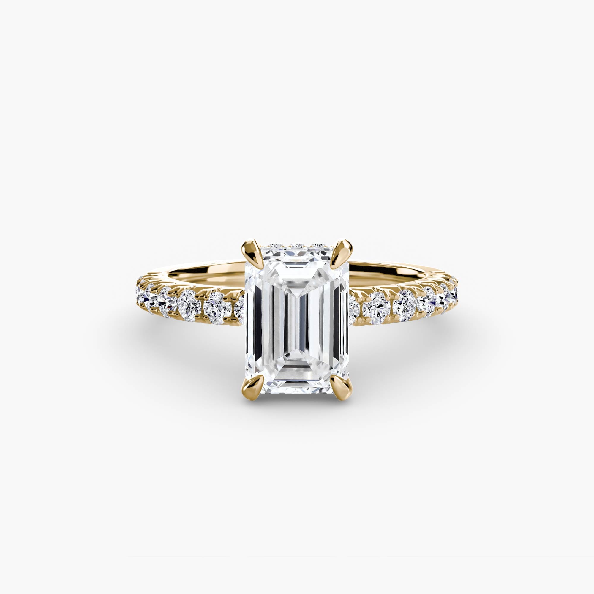 Anello solitario con pavé classico — montatura, 2,3 mm