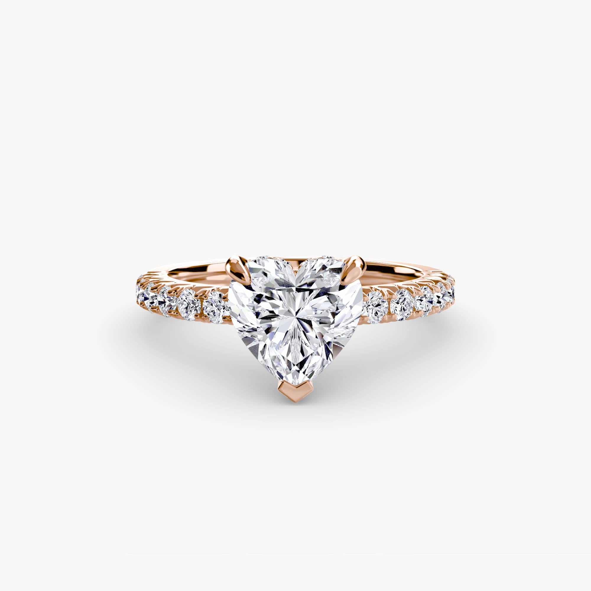 Anello solitario con pavé classico — montatura, 2,3 mm