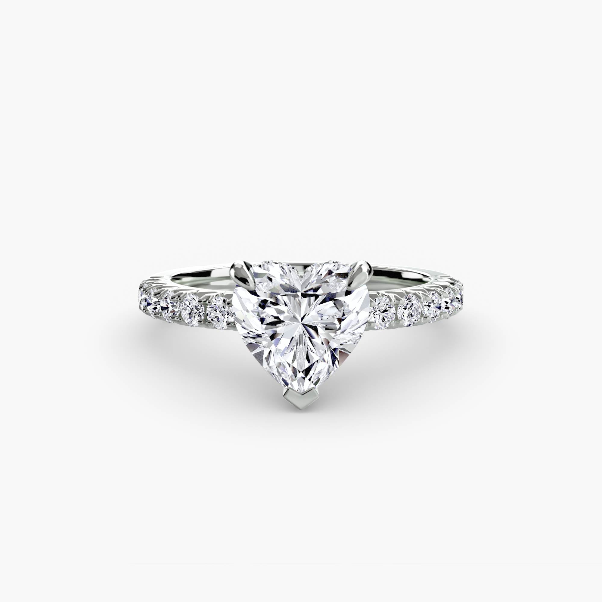 Anello solitario con pavé classico — montatura, 2,3 mm