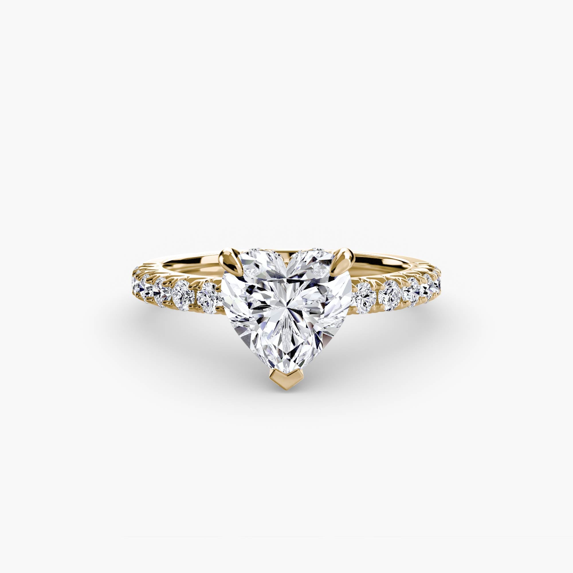 Anello solitario con pavé classico — montatura, 2,3 mm