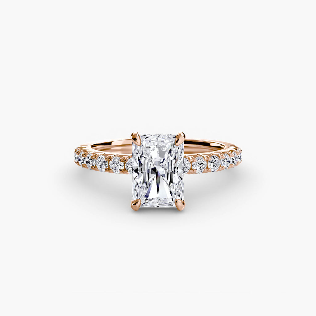 Anello solitario con pavé classico — montatura, 2,3 mm