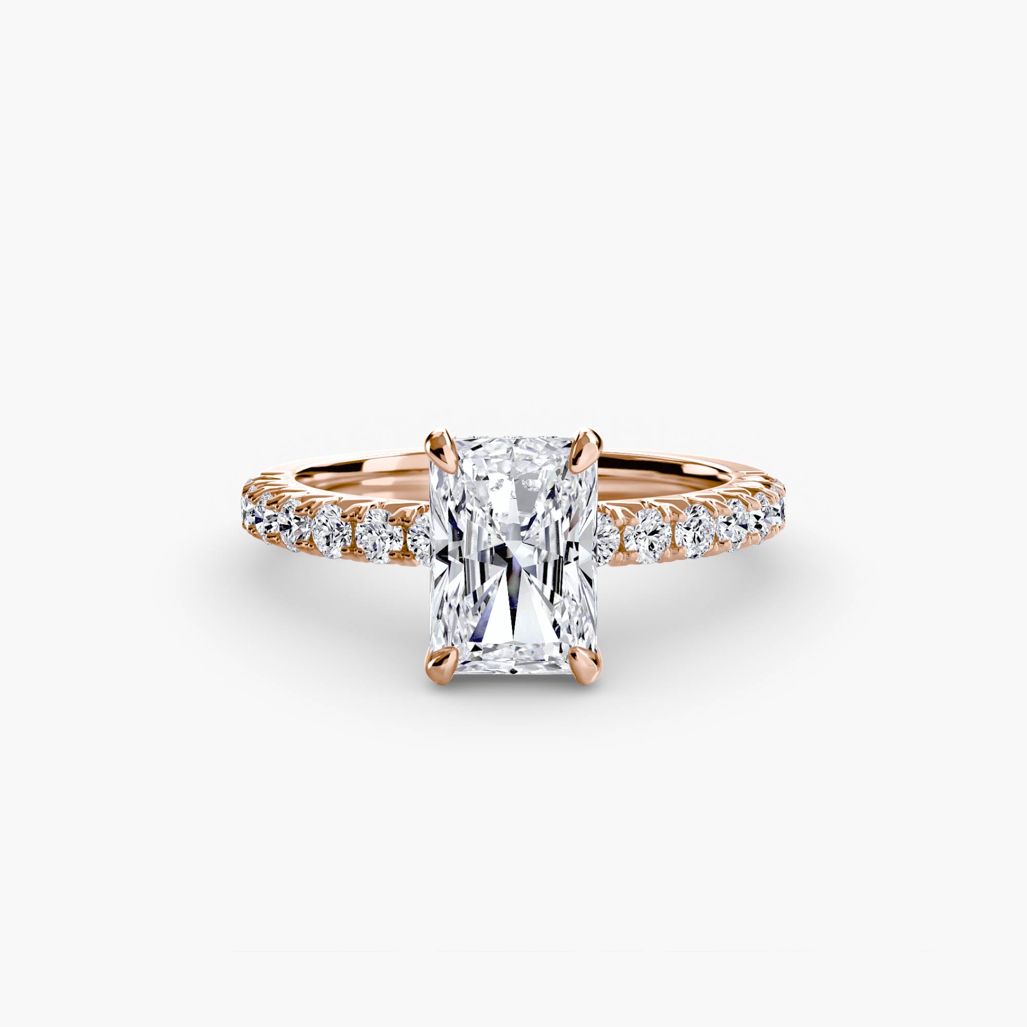 Anello solitario con pavé classico — montatura, 2,3 mm