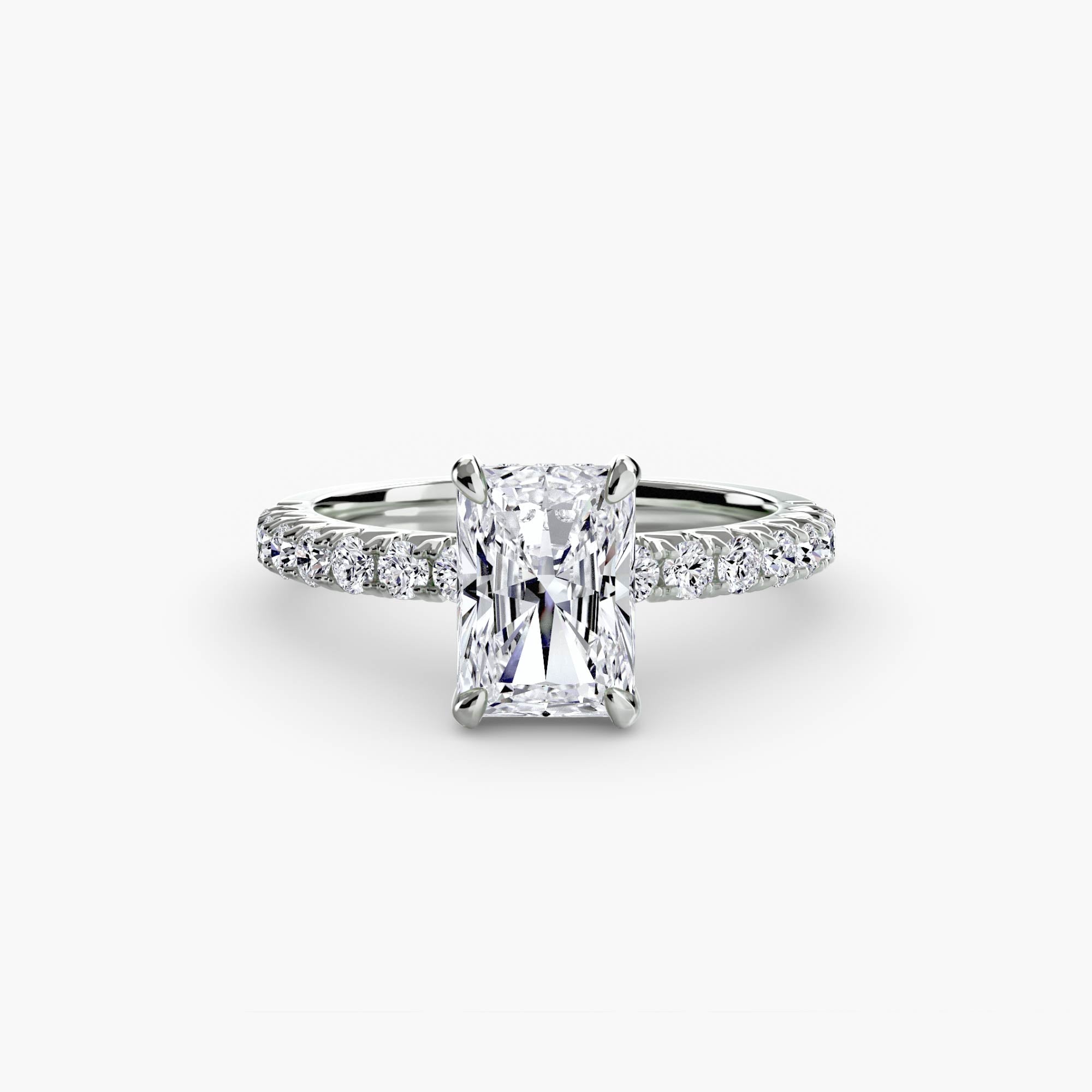 Anello solitario con pavé classico — montatura, 2,3 mm